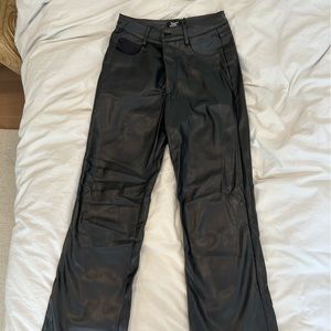 Tiger Mist Straight Leg Leather Pants